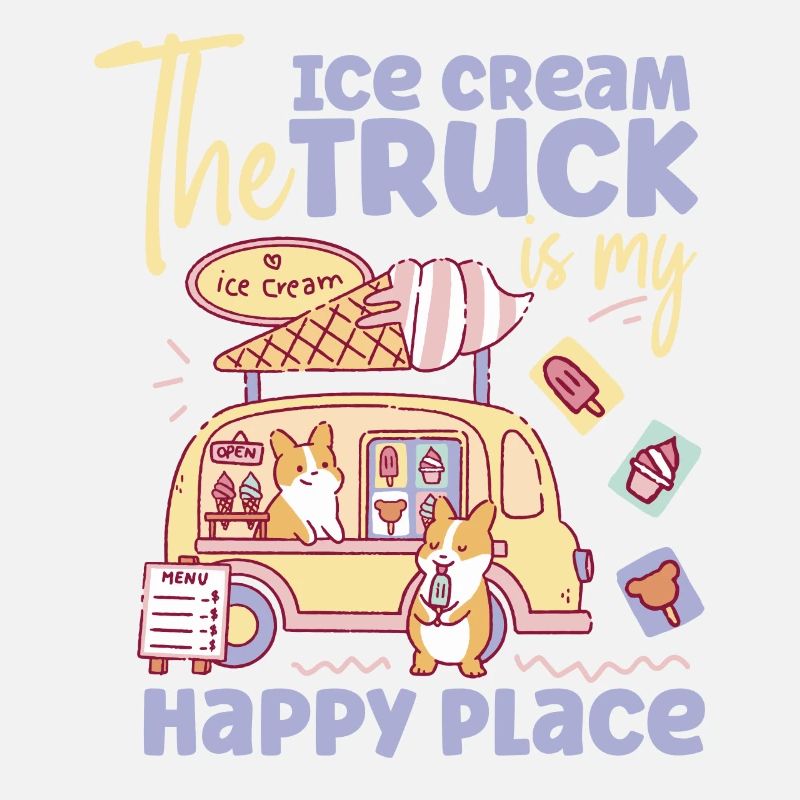 Cornet de crème glacée Le camion de crème glacée
