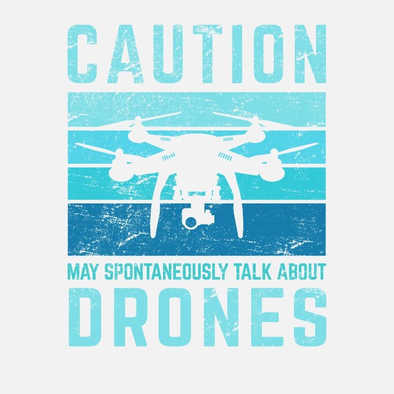 Caution Funny Drone Pilot Flying Aerial Vehicle Qu