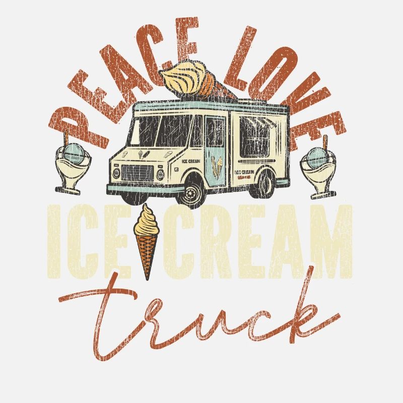 Crème glacée Camion de crème glacée Van Cone