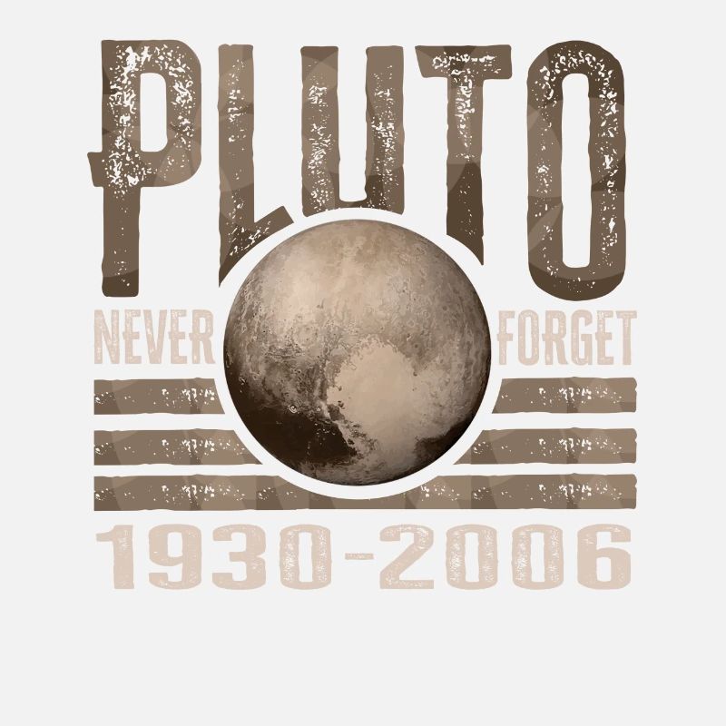 N’oubliez jamais Pluto Design Retro Style Funny Space
