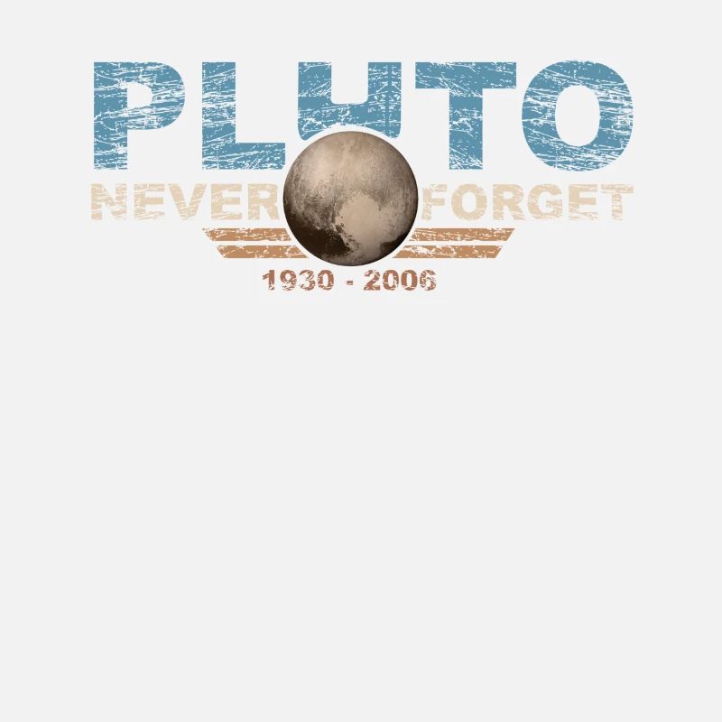 N’oubliez jamais Pluto Design Retro Style Funny Space
