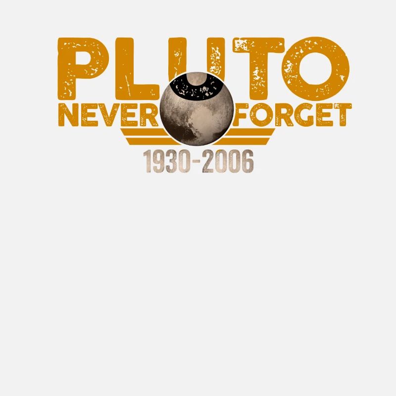 Never Forget Pluto Design Retro Style Funny Space