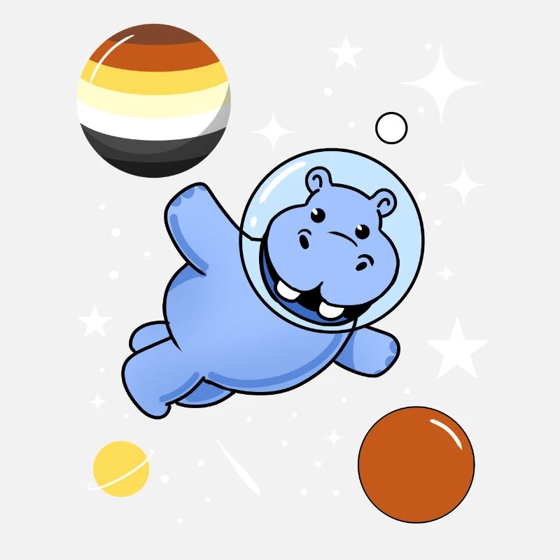 Nilpferd Astronaut Gay Bear Pride