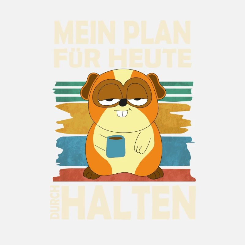 Mein Plan Durchhalten - Lustig Kaffee Hamster