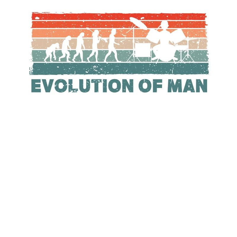 Retro Schlagzeuger Evolution Drummer