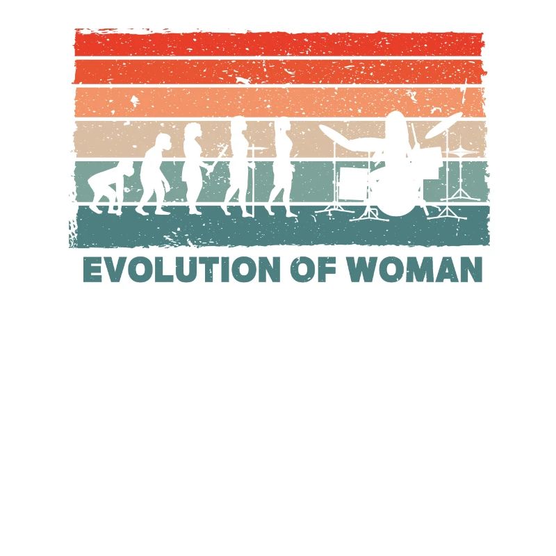 Retro Schlagzeuger Evolution Drummer