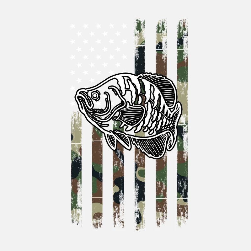 USA Flagge Crappie Fish