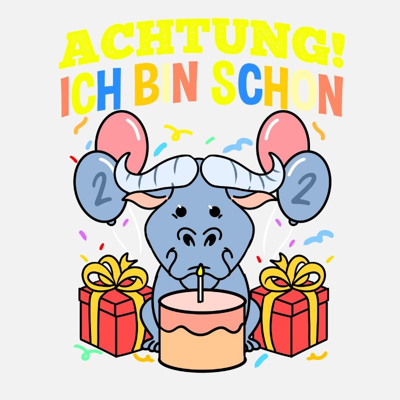 Achtung Ich Bin Schon 2 Geburtstag Gnu