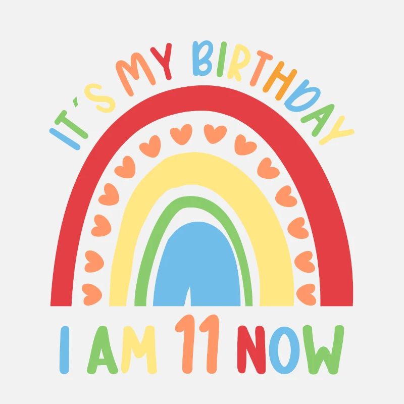11 years old Rainbow Rainbow 11th birthday
