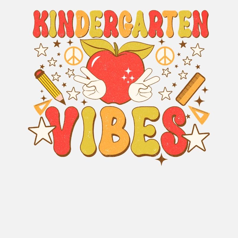 Groovy Hello Kindergarten Vibes Retro Lehrer