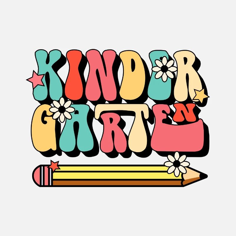Groovy Hello Kindergarten Vibes Retro Lehrer