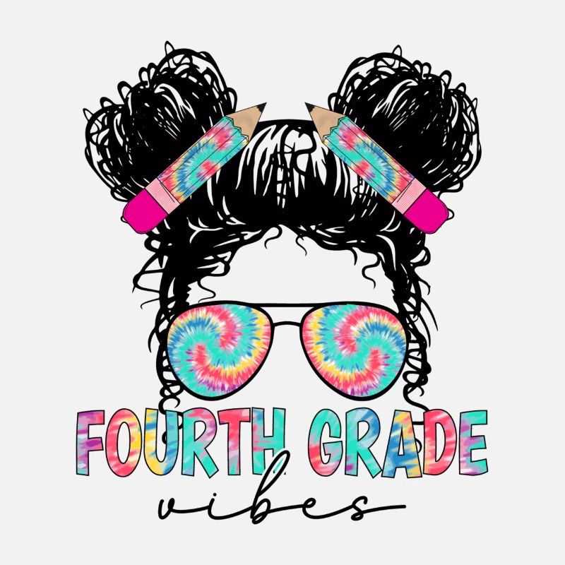 Fourth Grade Vibes - 4th Grade Team Retro 1st Day