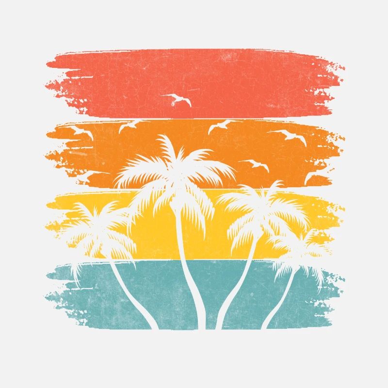 été plage palmier cocotier