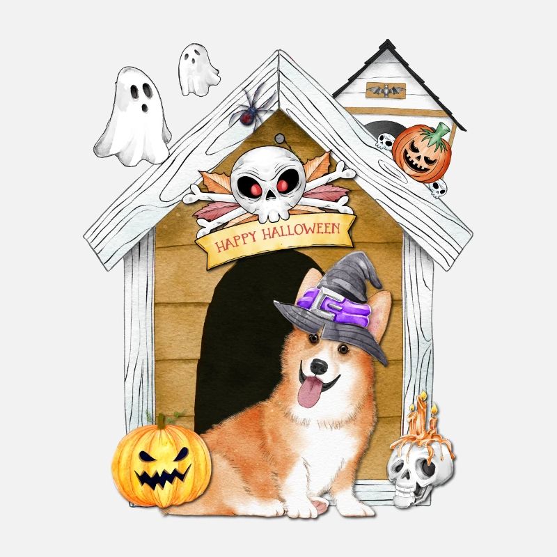 Halloween Corgi Hund Hexe