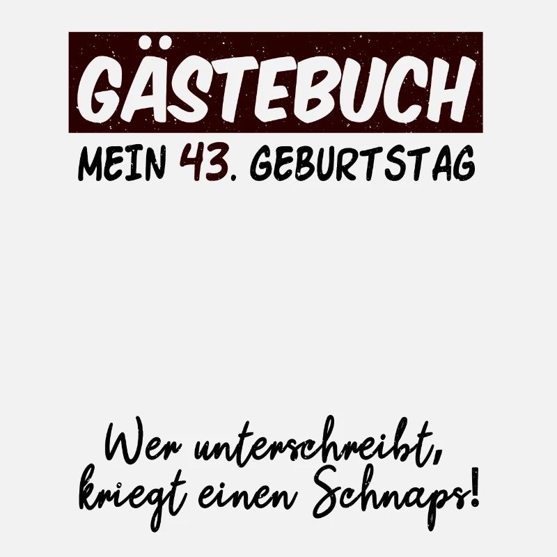 43. Geburtstag 43 Jahre Geburtstagsgeschenk