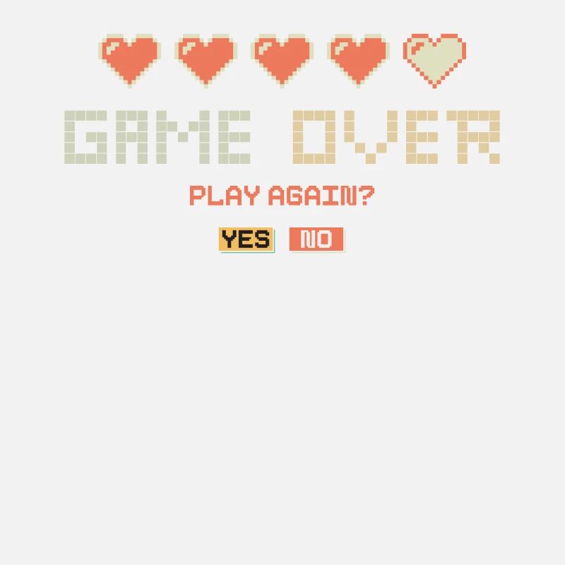 Game Over Retro Schriftzug