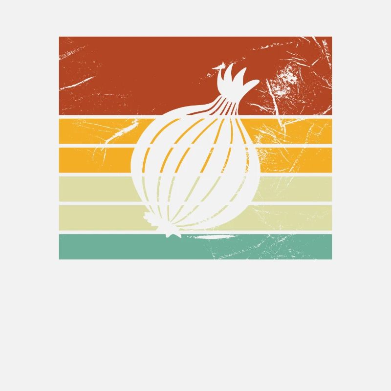 Onion Lover Retro Vegetables Vegan Gift idea