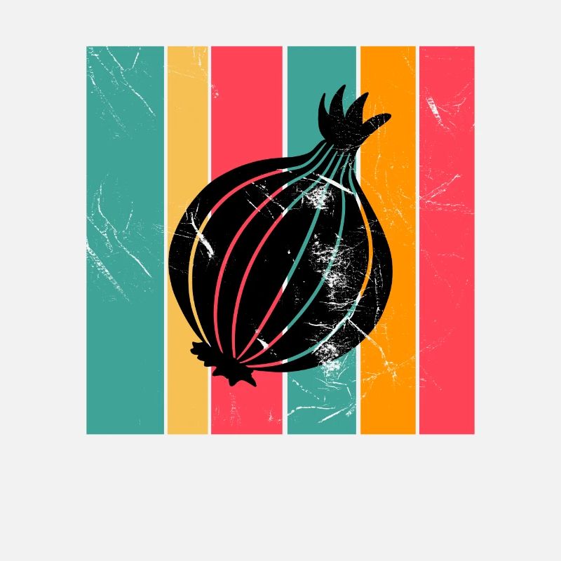 Onion Lover Retro Vegetables Vegan Gift idea