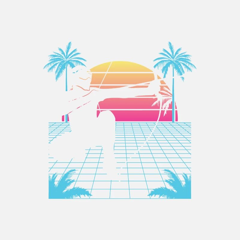 Balise fléchée Vaporwave