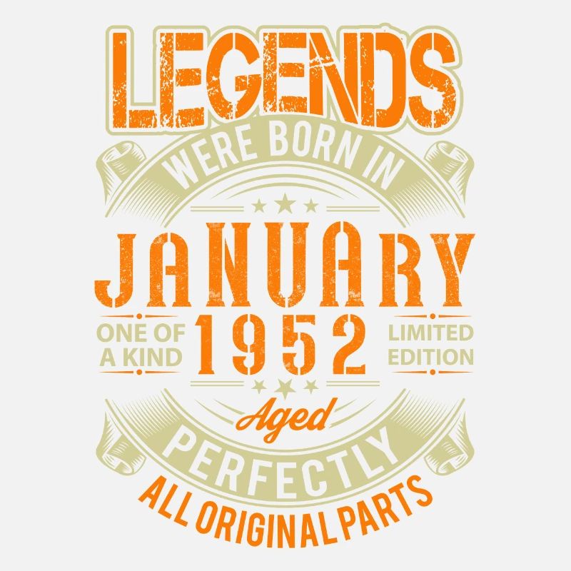 1952 Januar Geburtstag Legende