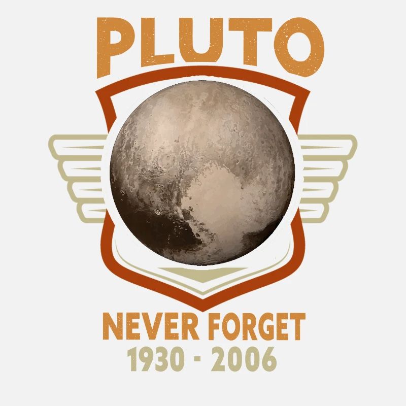 Never Forget Pluto Design Retro Style Funny Space