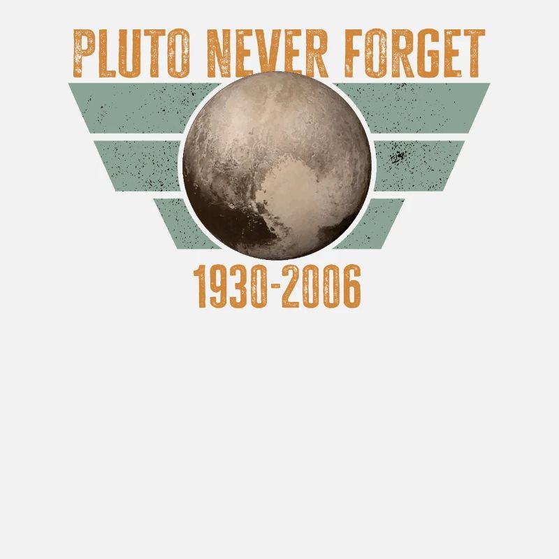 N’oubliez jamais Pluto Design Retro Style Funny Space