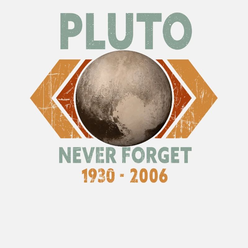 Never Forget Pluto Design Retro Style Funny Space