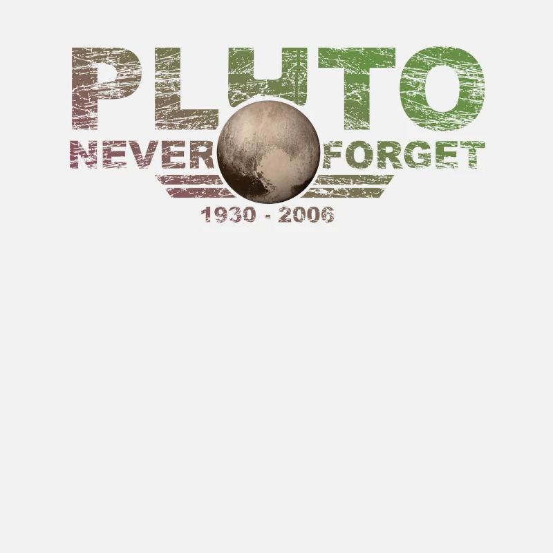 Never Forget Pluto Design Retro Style Funny Space