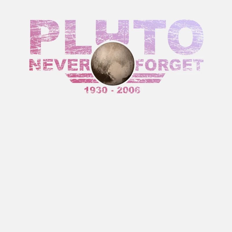 Never Forget Pluto Design Retro Style Funny Space