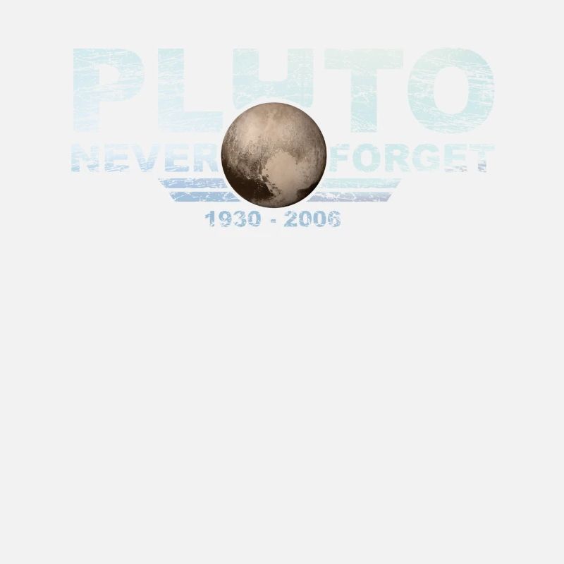 Never Forget Pluto Design Retro Style Funny Space