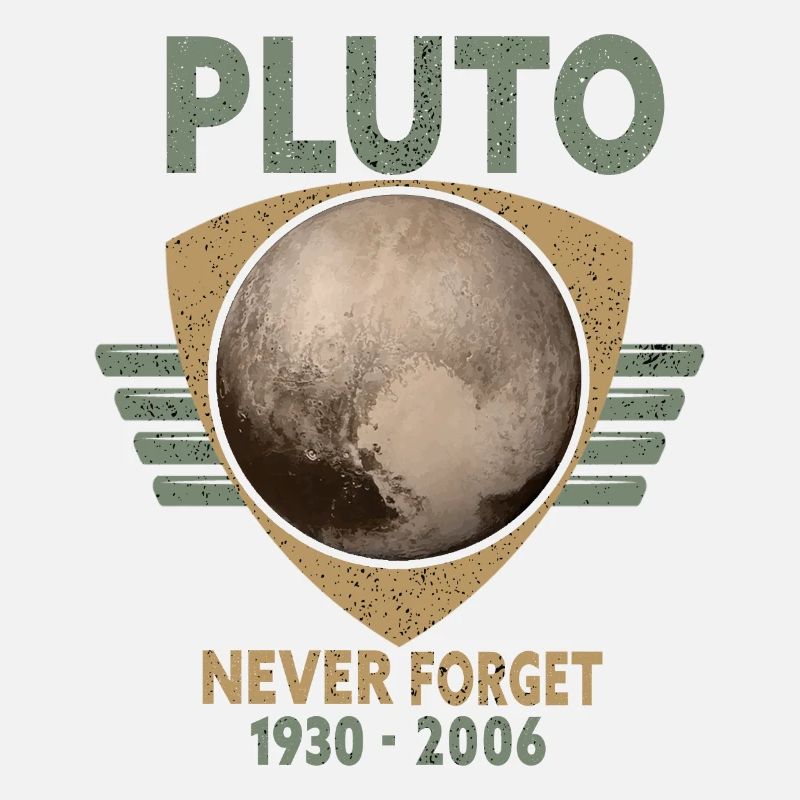 Never Forget Pluto Design Retro Style Funny Space