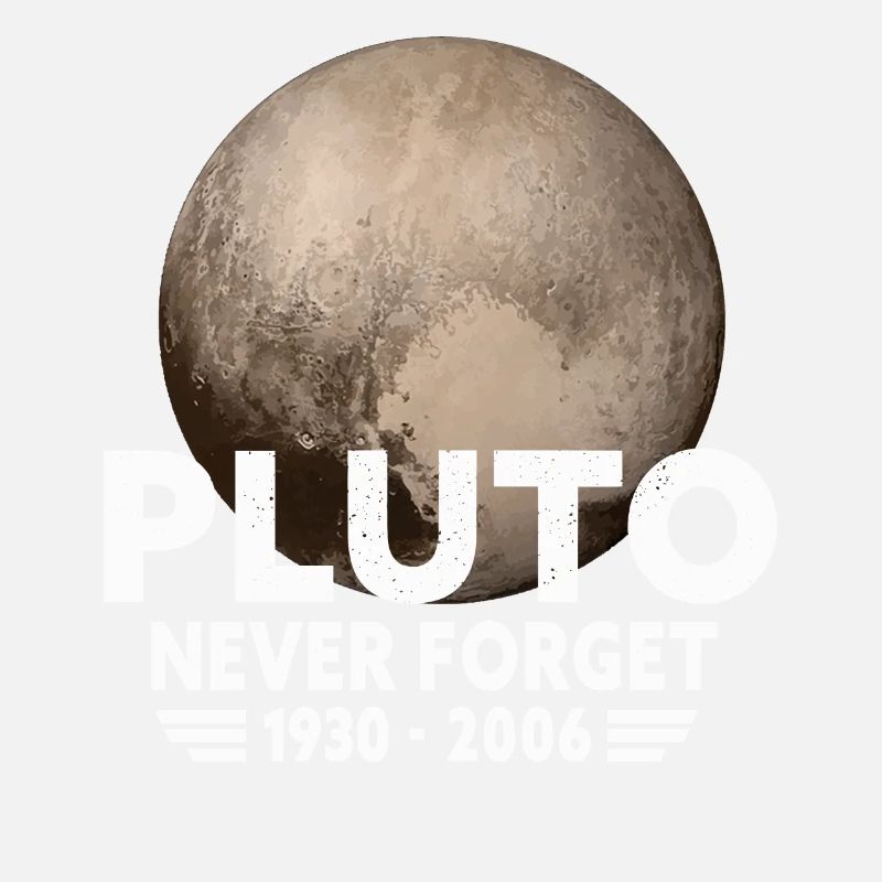 Never Forget Pluto Design Retro Style Funny Space