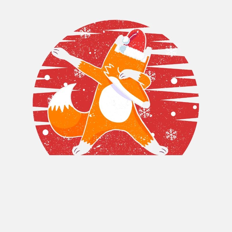 Dabbing Fox Santa Hat Pyjama de Noël
