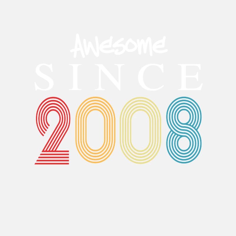 Awesome Since 2008 Geburtstag 2008 Vintage 2008