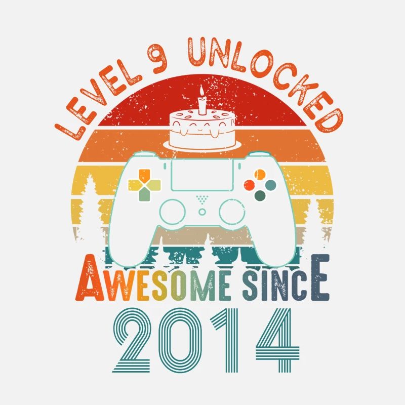 Level 9 Unlocked Awesome Since 2014 Funny Gamer