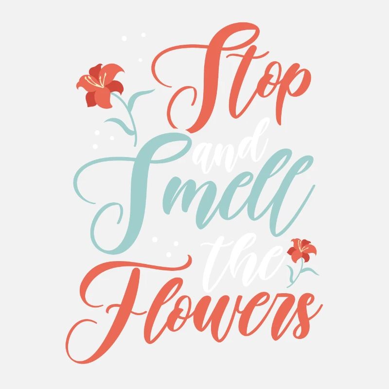 Stoppen Sie Und Riechen Sie Die Blumen