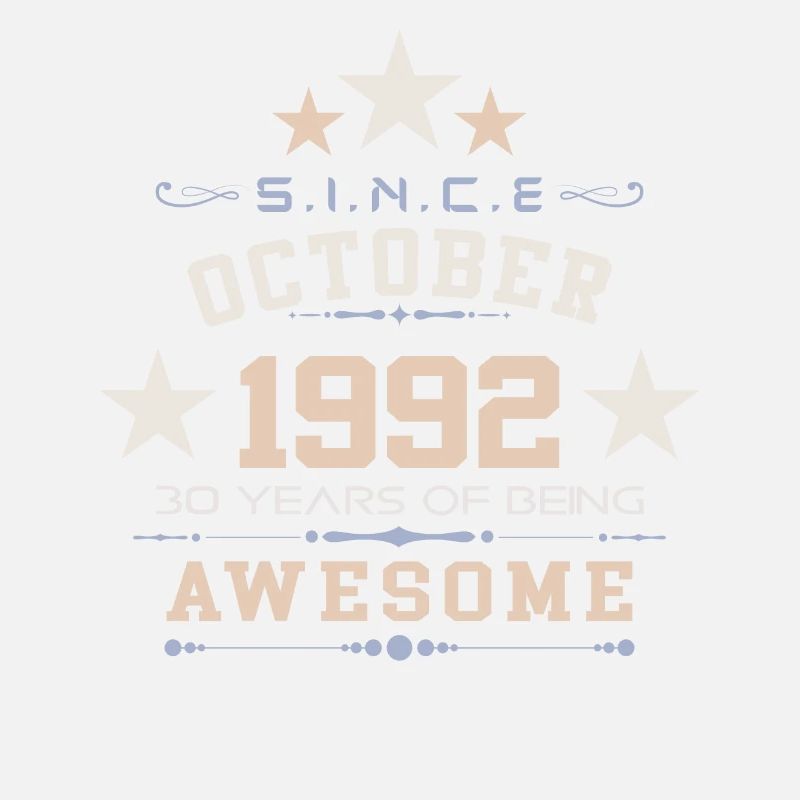 Oktober 1992 - 30. Geburtstag Geschenk. Legende.