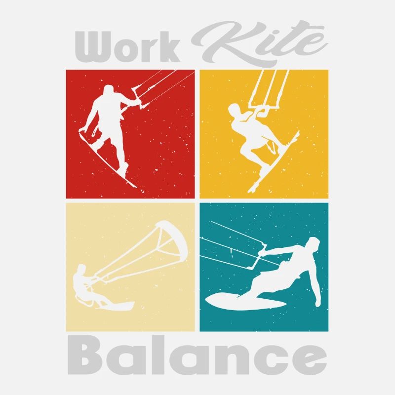 Work Kite Balance. Lifestyle Vintage Design, Work