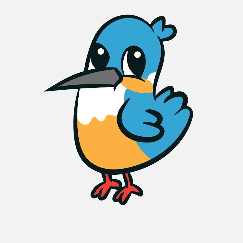Eisvogel - süß, niedlich, große Augen