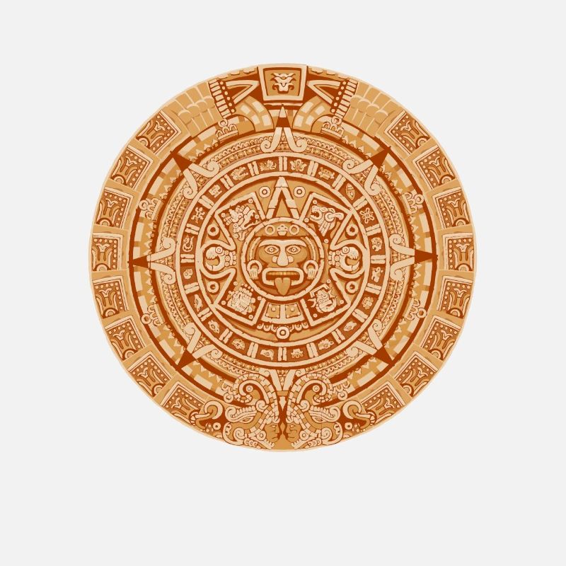 Calendario Azteca Mexican Heritage Mayan Aztec
