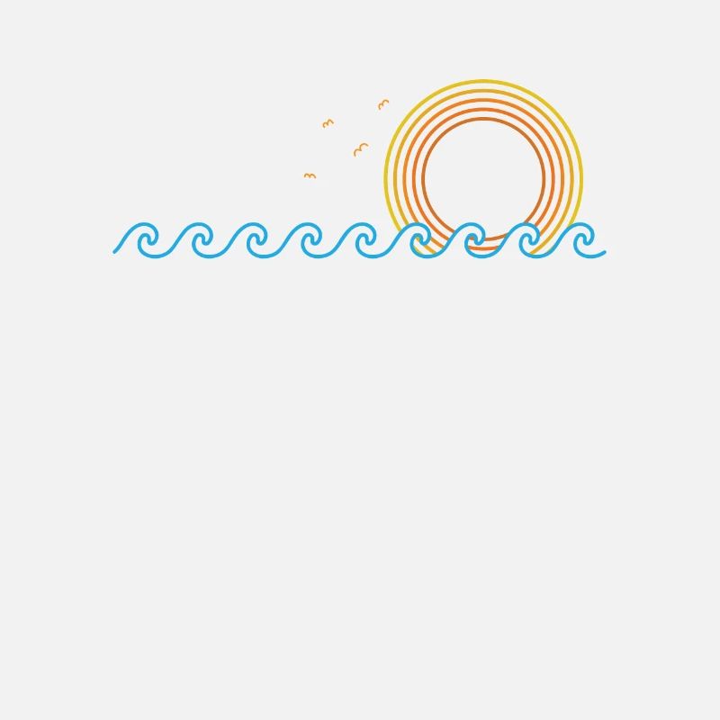 Waves and sun for surfing Surfing