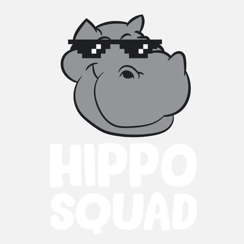 Nilpferd - Hippo Squad mit Sonnenbrille