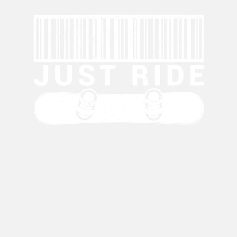 Barcode Just Ride Funny Snowboarding Liebhaber