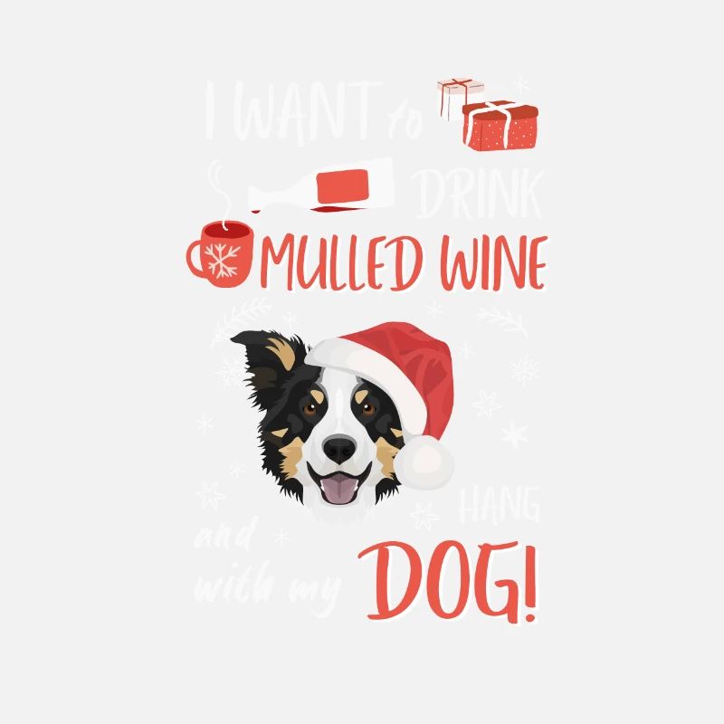 Border Collie vin chaud Noël