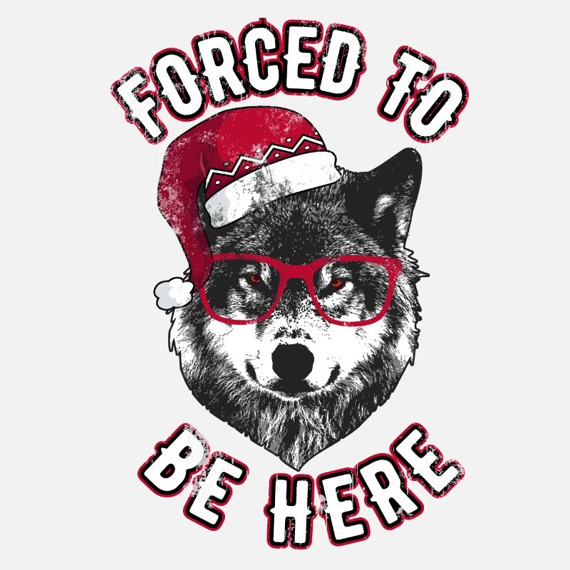 Gezwungen, hier zu sein - Grumpy Christmas Wolf
