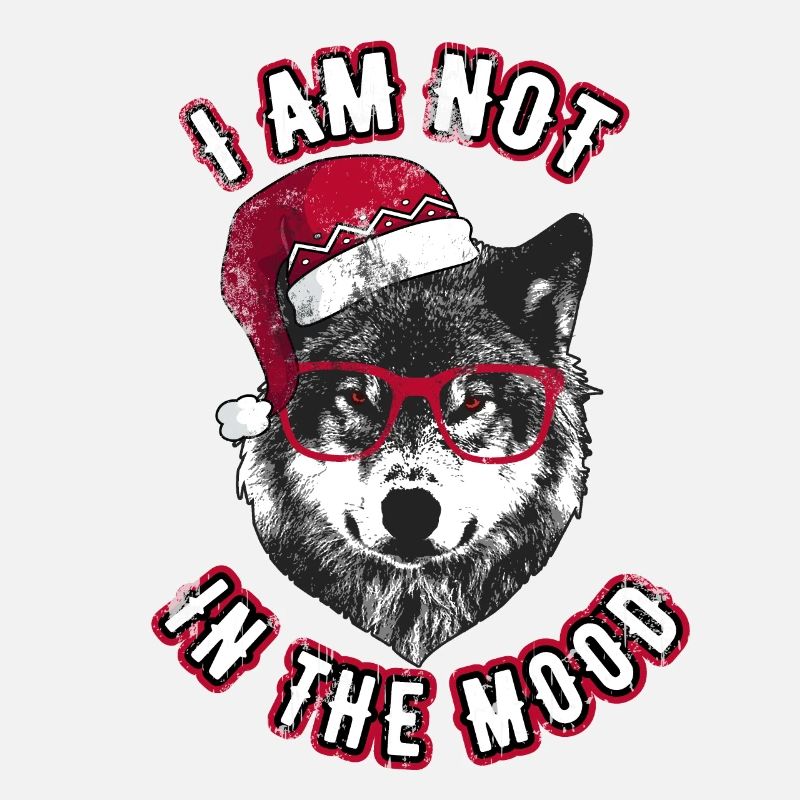 Je ne suis pas d’humeur - Grumpy Christmas Wolf