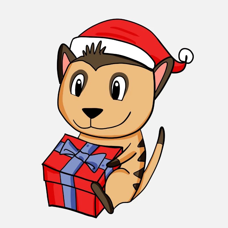 Suricate de Noël Bébé avec cadeau