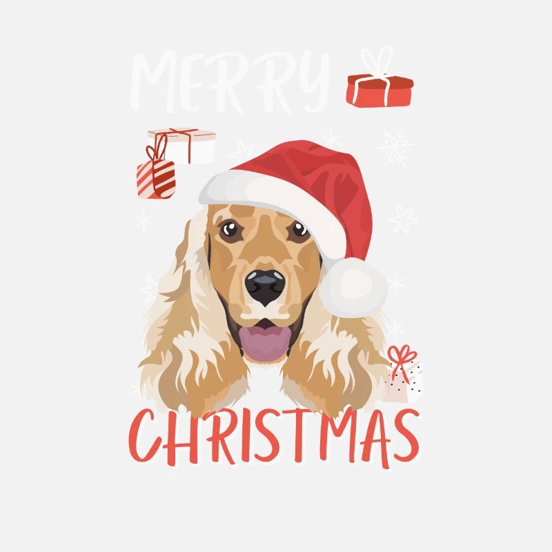 Deutsch Cocker Spaniel Merry Christmas