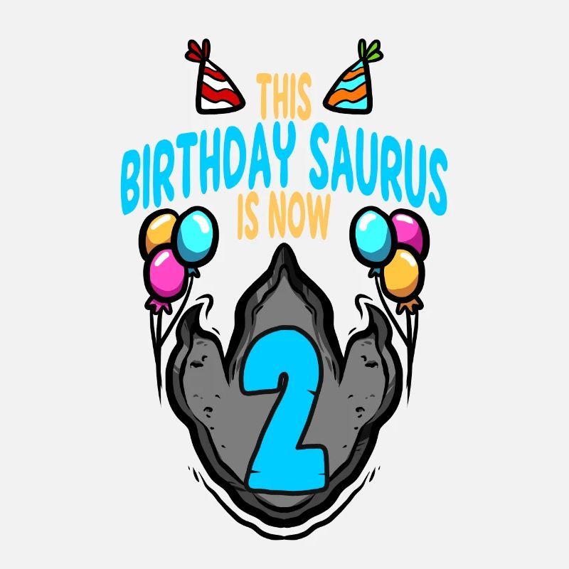 This Saurus Is 2 Dinosaur Footprint Birthday