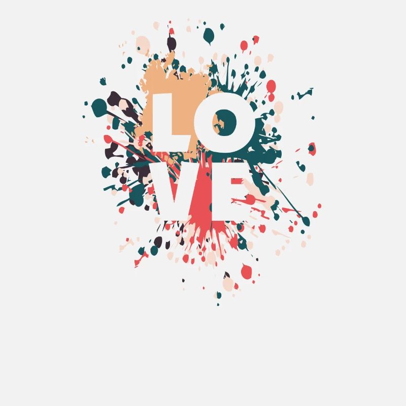 Éclaboussure de couleur d'amour